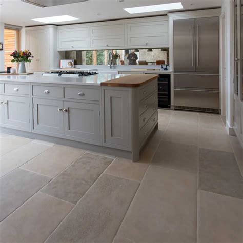 Stone Tiles For Kitchen Floor Beige Kitchen Stone Look Tile Floor
