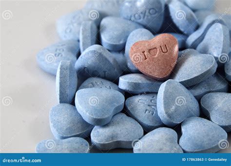 Blue And Pink Valentine Candy Hearts Stock Image Image Of Valentine