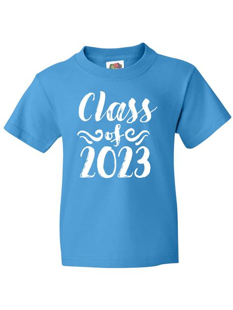 Inktastic Class Of 2023 Graduation Brushstroke Text In White Youth T