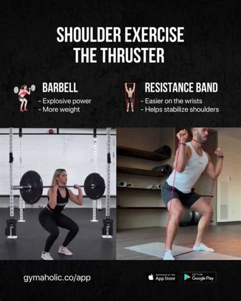 Shoulder Exercise The Thruster Gymaholic Fitness App