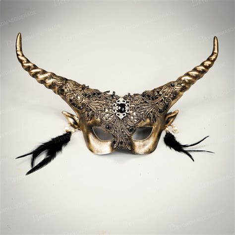 Gold Ram Horns Headband Gold Headpiece Steampunk Masquerade Etsy