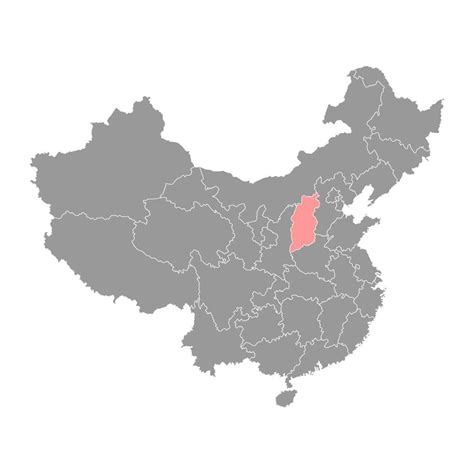 Shanxi Province Map Administrative Divisions Of China Vector
