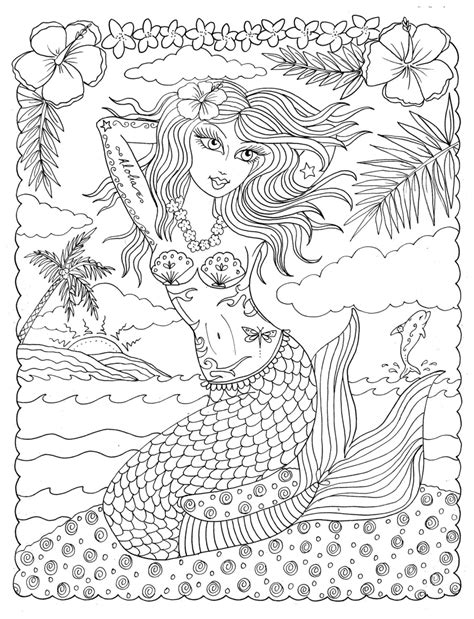 Coloring Book Oh La La Sexy Pinup Tattooed Mermaids To Color Etsy