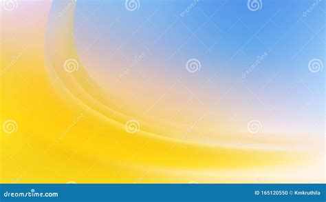 Abstract Blue Yellow And White Wavy Background Vector Stock Vector
