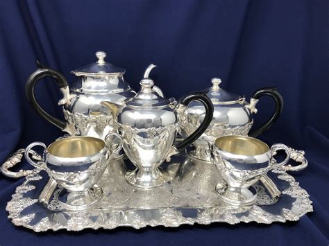 Vintage Wm Rogers Silver Plate Tea And Coffee Serving Etsy Tea