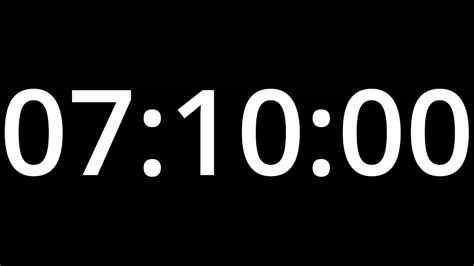7 HOUR 10 MINUTE TIMER No Sound Full HD 1080p COUNTDOWN 430