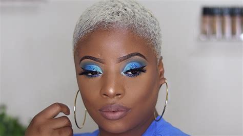 Easy Blue Glitter Cut Crease Makeup Tutorial Youtube