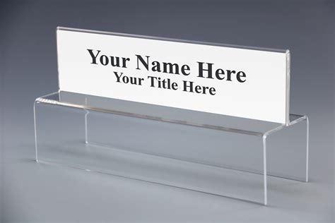 Durable rotary engraved nameplates come in three sizes and more than fifty colors. Cubicle Name Plate Holder. | Plate holder, Names, Desk ...