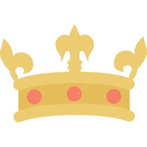 Premium Vector King Queen Gold Crown Vector Icon Isolated