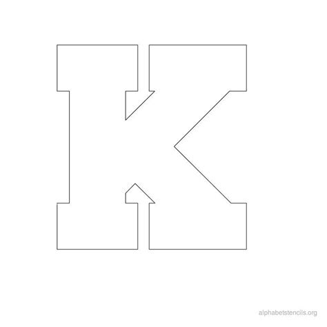 K For Karen Alphabet Stencils Alphabet Letter Stencils