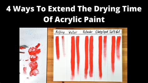 4 Ways To Extend The Drying Time Of Acrylic Paint Youtube