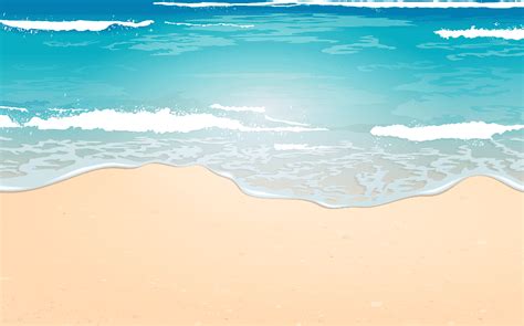 Ilustración De Dibujos Animados De Playa Mar Orilla De Playa Con