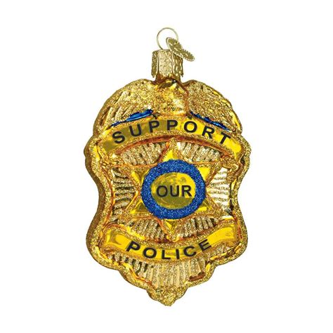 Thin Blue Line Ornament Police Officers Badge Thin Blue Line Usa