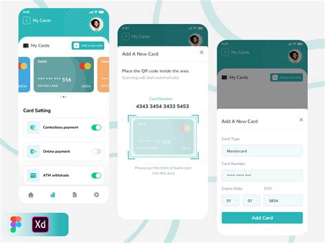 Bank App Ui Add Card And Payment Screens Uplabs
