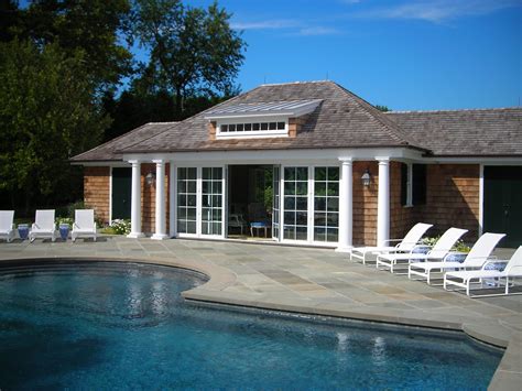 Pool Cabana With Folding Glass Walls Pool Houses Pool House Design