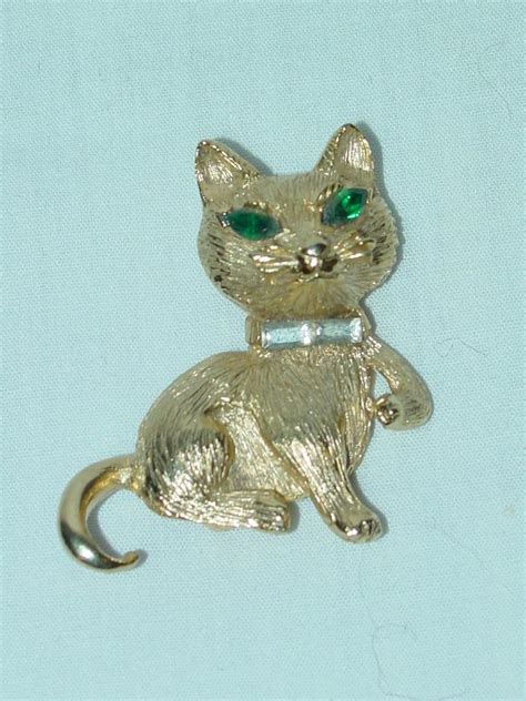 Vintage Kitty Cat Pin Brooch From Hobheaven On Ruby Lane