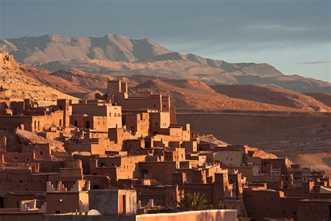 Hd Wallpaper Morocco Africa Village Mountains House Pise Red
