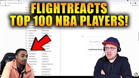 Reacting To Flightreacts Top 100 Nba Players Youtube