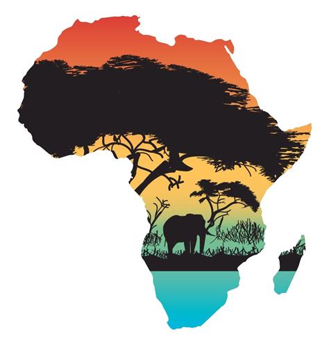 Wall Decals And Murals Home And Living Africa Vinyl Decal Map Of Africa