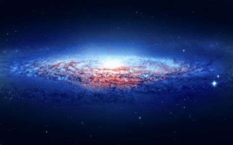 Red And Blue Milky Way Hd Wallpaper Wallpaper Flare