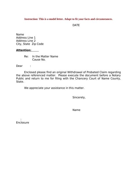 Sample Letter Of Withdrawal Of Application