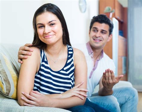 Man Trying To Reconcile With Woman Stock Image Image Of Lifestyle