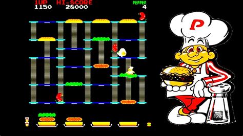 Nes Gameplay 1 Burger Time Youtube