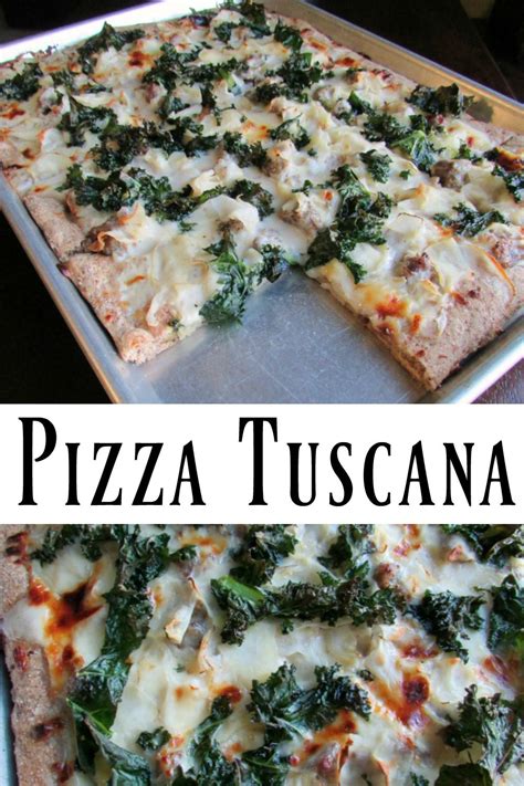 The yeast crust was tender and flakey, like a pastry, and the cheese was layered under the sauce so that it wouldn't burn in a hot oven for the. I took one of my favorite soup, Zuppa Tuscana, and made it into a pizza! Dinner is served and it ...