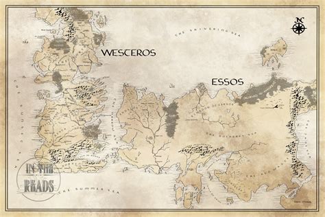 Game Of Thrones Map — In The Reads