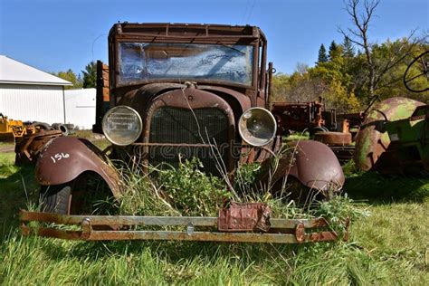 Old Truck In A Junkyard Stock Image Image Of Bumper 167407791