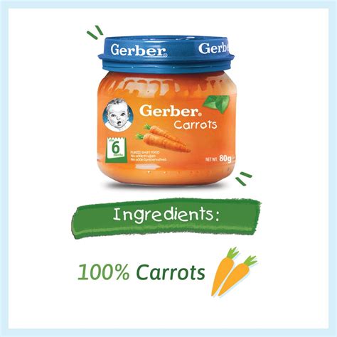 Gerber Baby Food Carrot Puree 80g Kv0x Shopee Philippines