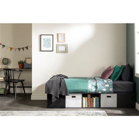 This south shore full/queen platform is from the gramercy collection and thanks to its neutral yet trendy finish and clean lines; South Shore Flexible Platform Twin Bed with baskets ...