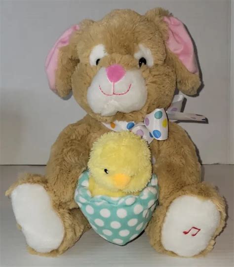 Cuddle Barn Easter Bunny Chick Animated Plush Peter Cottontail Song