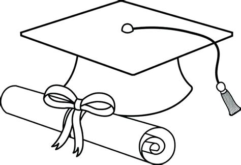 Cap And Gown Coloring Page At Free Printable