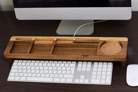 Walnut Wood Desk Organizer Desk Accessories Personalized Etsy