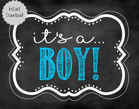 Gender Reveal Its A Boy Chalkboard Its A By Dylanandmadison