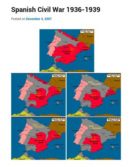 Spanish Civil War Karls Maps Pinterest