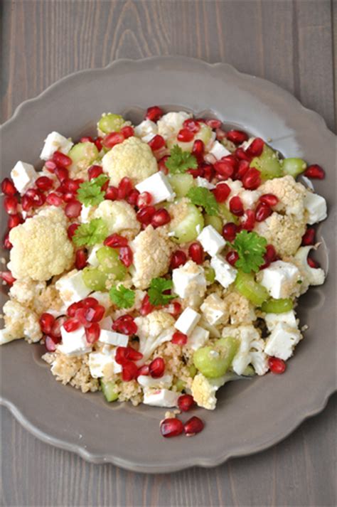 Pour in the boiling water, and stir with a fork. Pomegranate salad with couscous and feta | MummyPages.uk