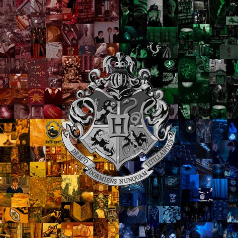 Wizard Hogwarts Houses Wall Collage Kit Photos Photo Etsy
