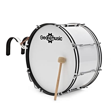 24 X 12 Marching Bass Drum With Carrier By Gear4music Gear4music