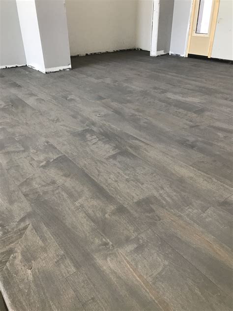 Sand And Finish Wood Flooring With A Gray Tone Stain Wood Floor