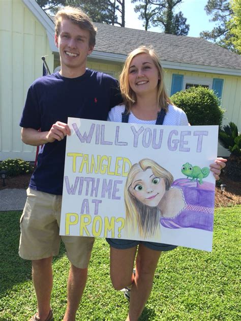 Omg Tangled Wow This Is Great Cute Prom Proposals Disney Prom Cute