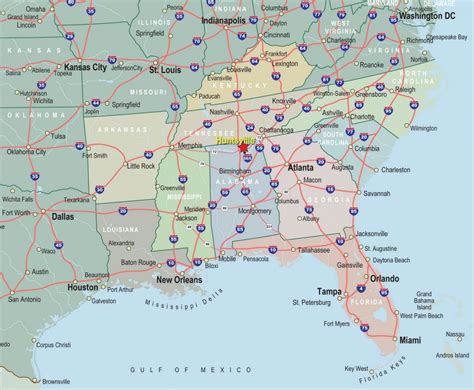 Printable Map Of Southeast Us Printable Maps