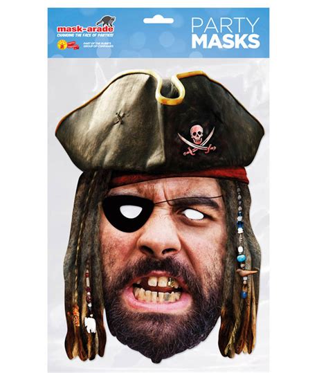 Pirate Historical Single 2d Card Party Face Mask