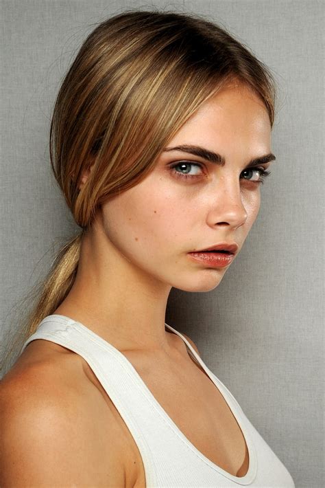 Cara Delevingne Women Blue Eyes Model Actress Looking At Viewer Simple Background HD