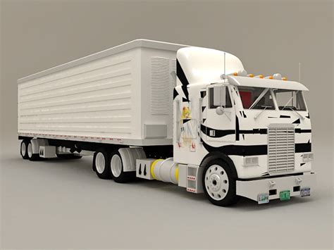 Box Truck Container 3d Model 3ds Max Files Free Download Modeling