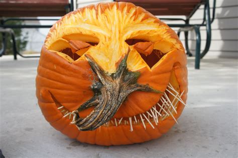 Pumpkin Carving With Teeth
