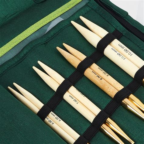 Bamboo Interchangeable Circular Knitting Needles Sets Knitpro Etsy