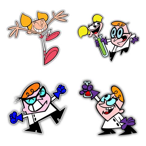 Buy Dexter S Laboratory Cartoon Graphics Bumper Sticker Decal Set Of Pieces Longer Side