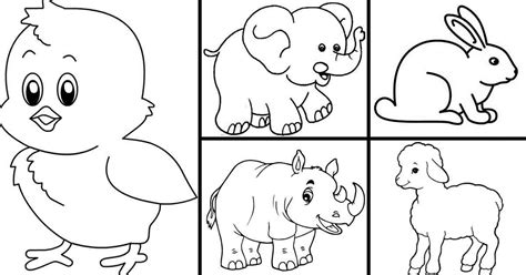 20 Sketsa Gambar Mewaranai Hewan Untuk Anak-Anak